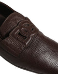 Chaussures mocassins Dolce & Gabbana en cuir de cerf marron