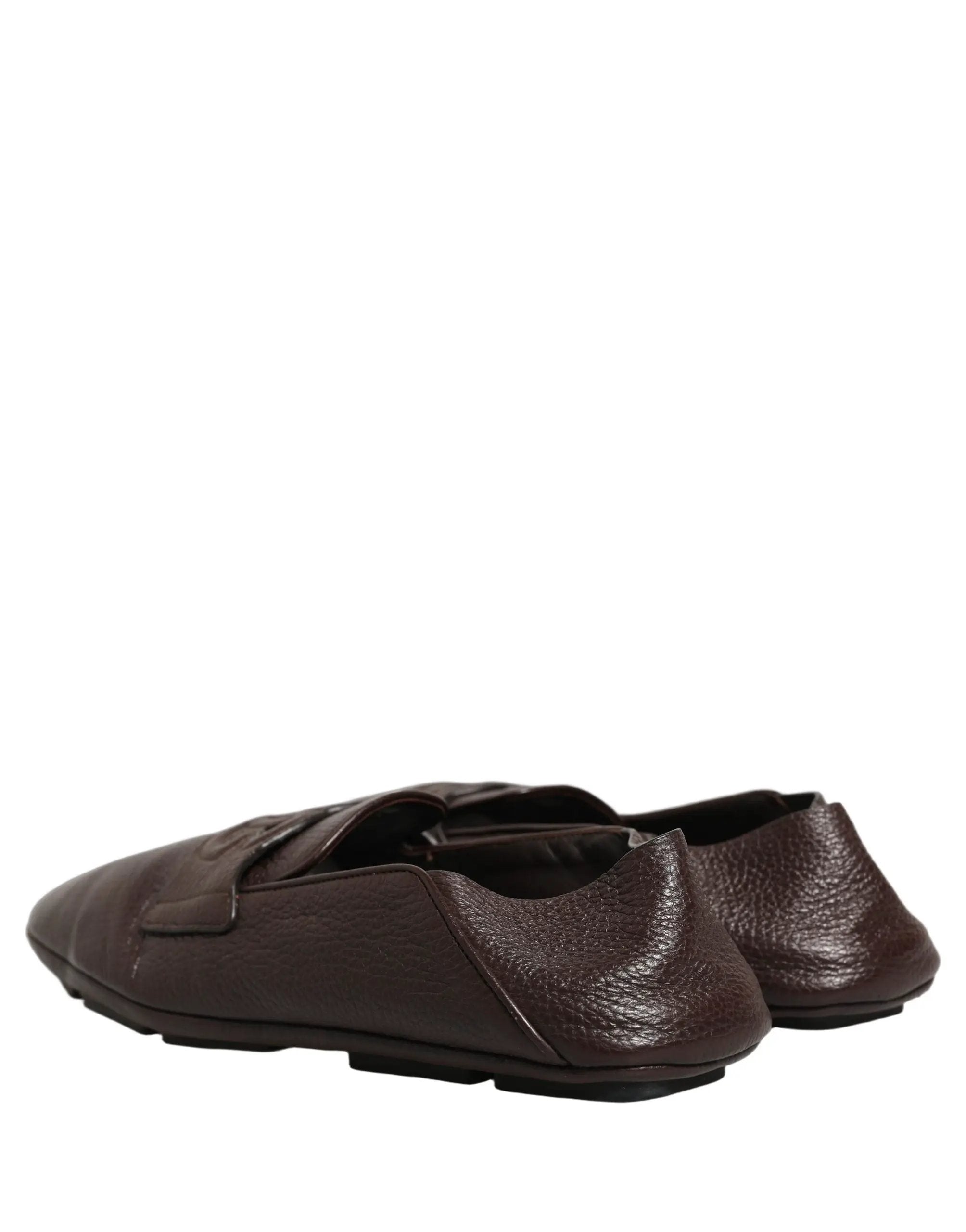 Chaussures mocassins Dolce & Gabbana en cuir de cerf marron