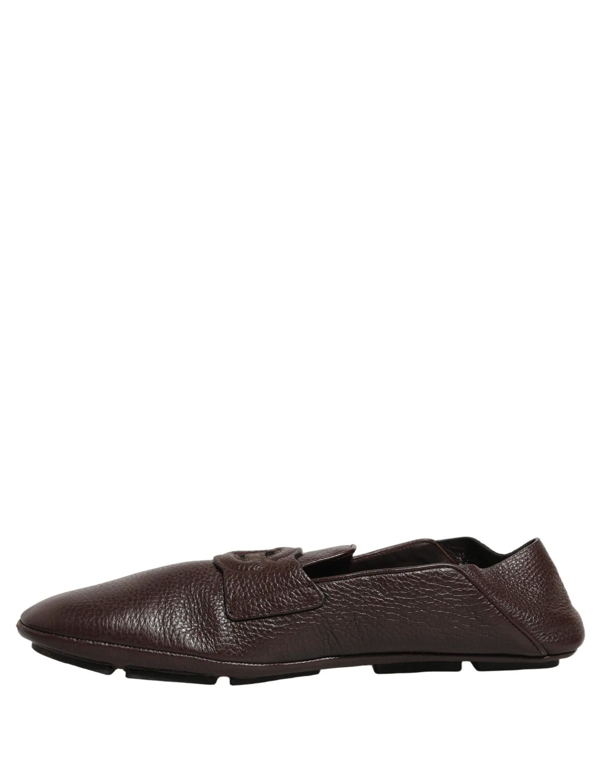 Chaussures mocassins Dolce & Gabbana en cuir de cerf marron