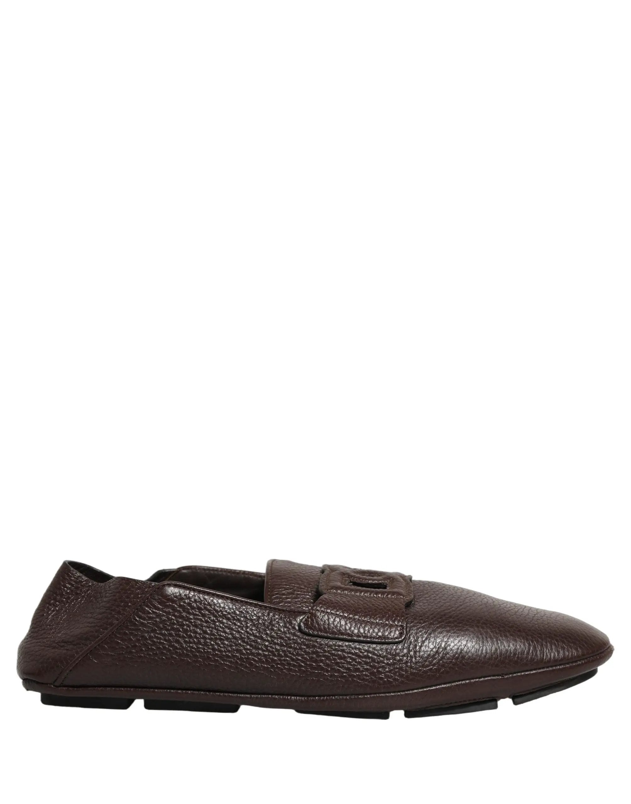 Chaussures mocassins Dolce & Gabbana en cuir de cerf marron