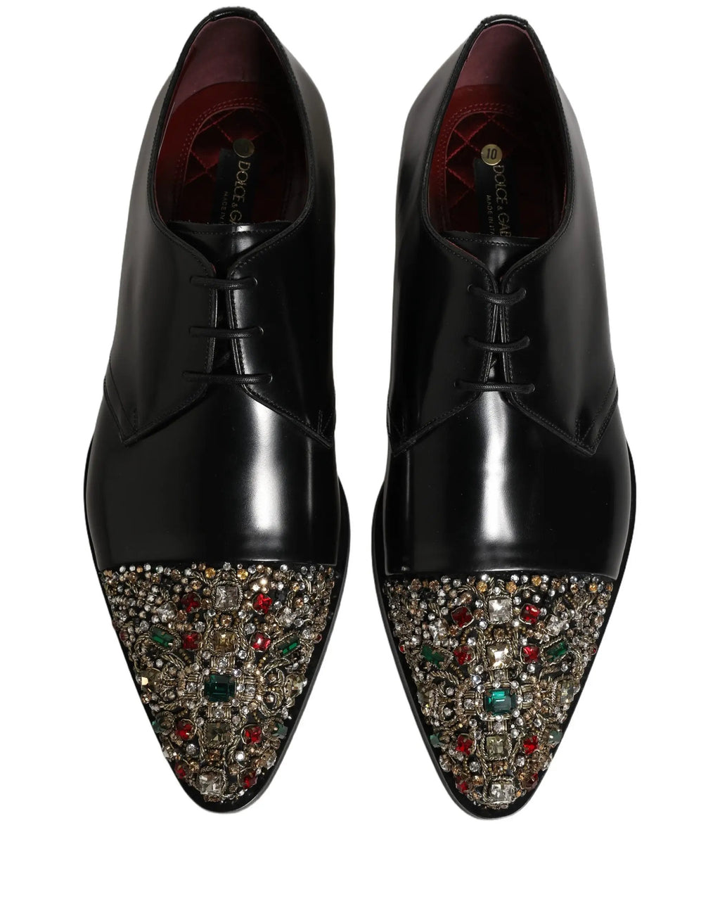 Chaussures habillées de ville Dolce & Gabbana noires embellies