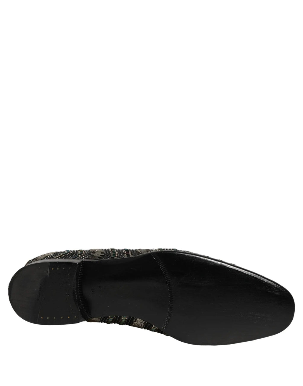 Chaussures mocassins à enfiler Dolce & Gabbana ornées d'argent noir