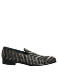 Chaussures mocassins à enfiler Dolce & Gabbana ornées d'argent noir