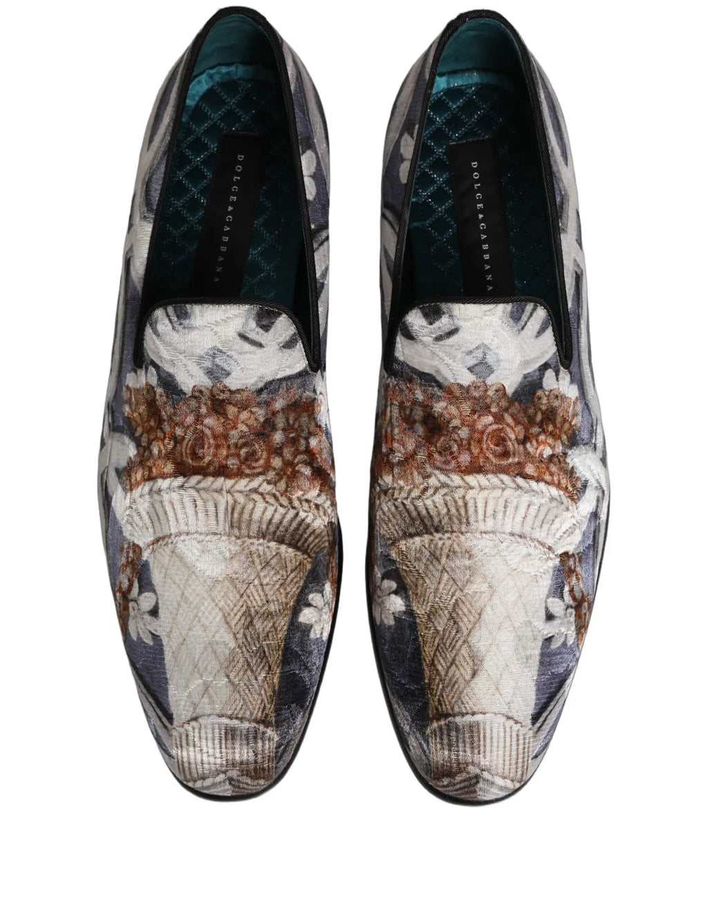 Mocassins brodés tapisserie florale multicolore Dolce & Gabbana
