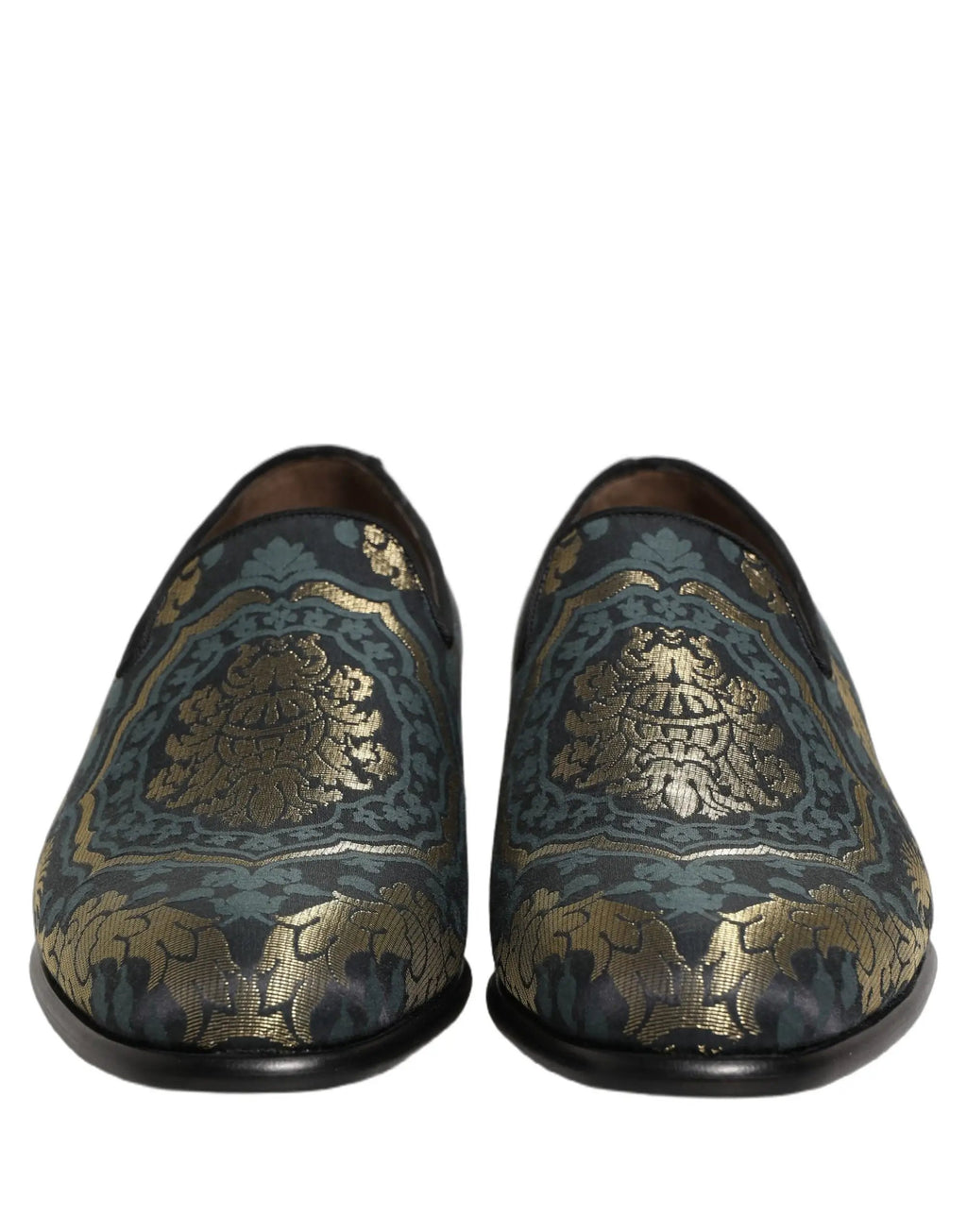 Mocassins à enfiler Dolce & Gabbana en brocart floral noir