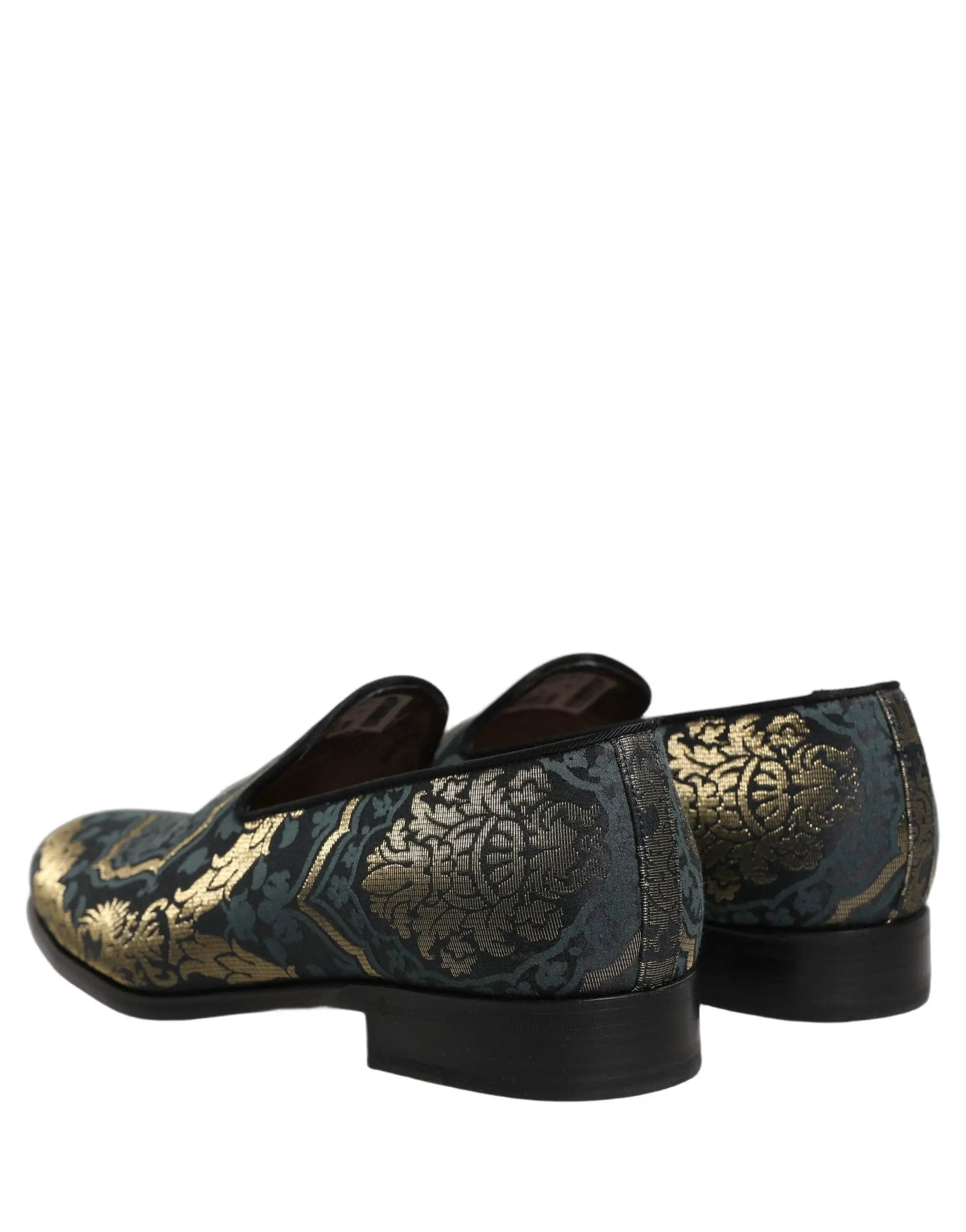 Mocassins à enfiler Dolce & Gabbana en brocart floral noir