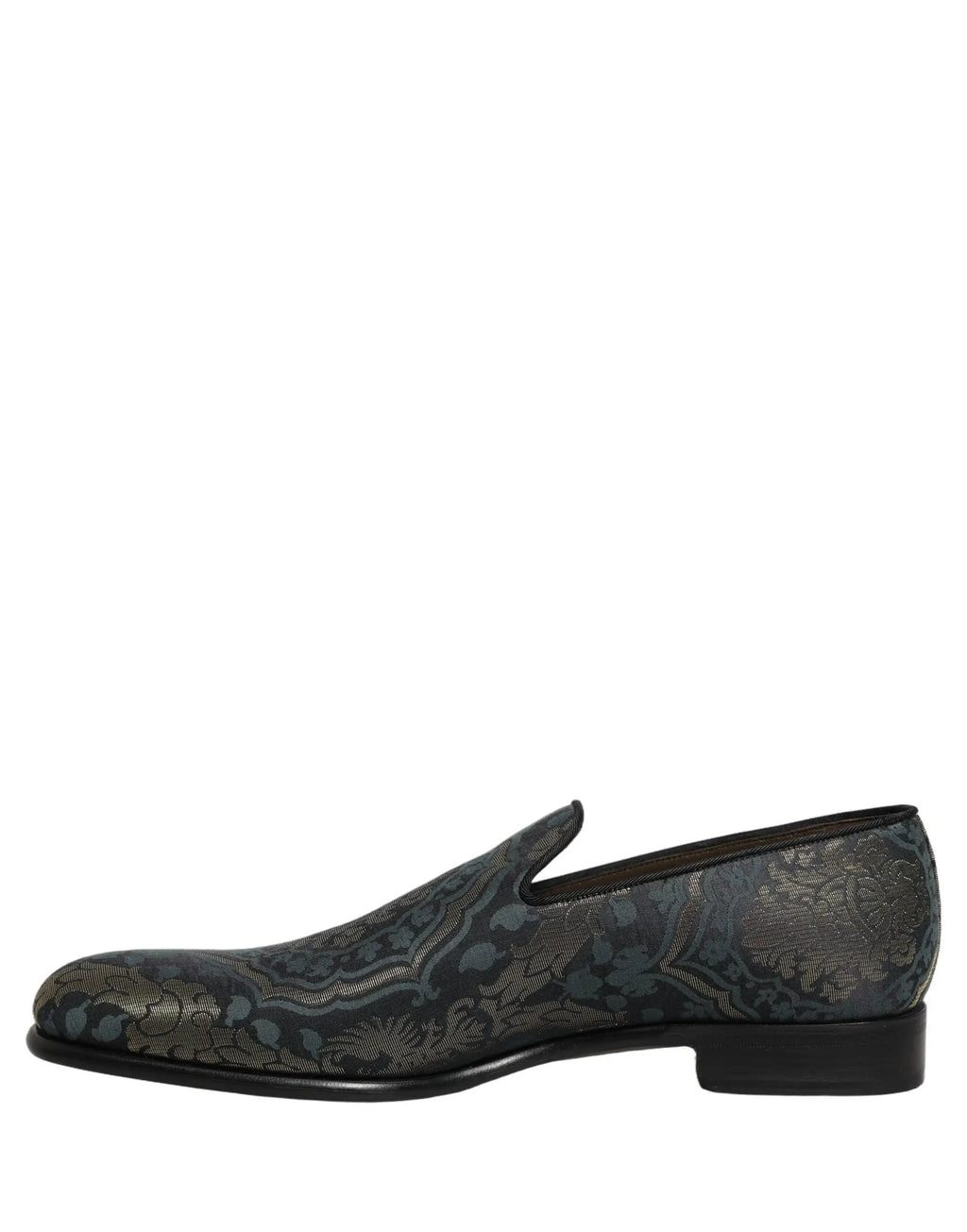 Mocassins à enfiler Dolce & Gabbana en brocart floral noir