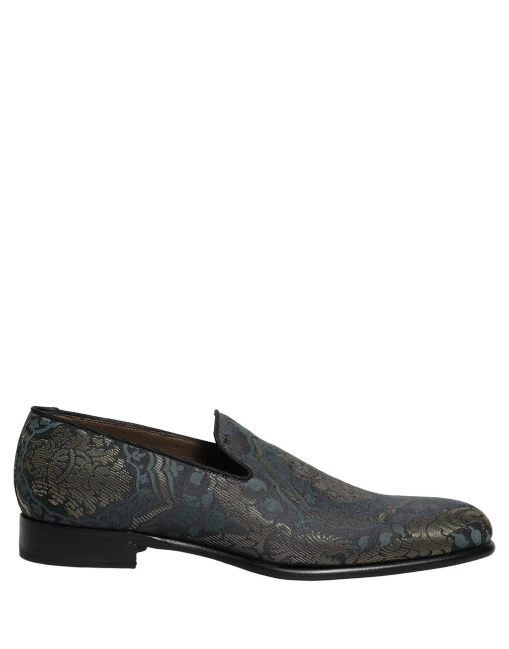 Mocassins à enfiler Dolce & Gabbana en brocart floral noir