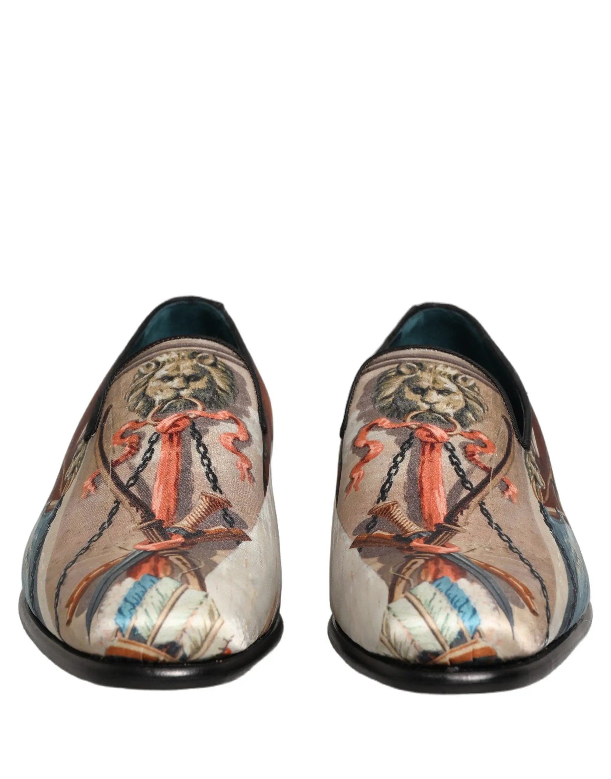 Chaussures Richelieu à enfiler Dolce & Gabbana multicolores à imprimé lion