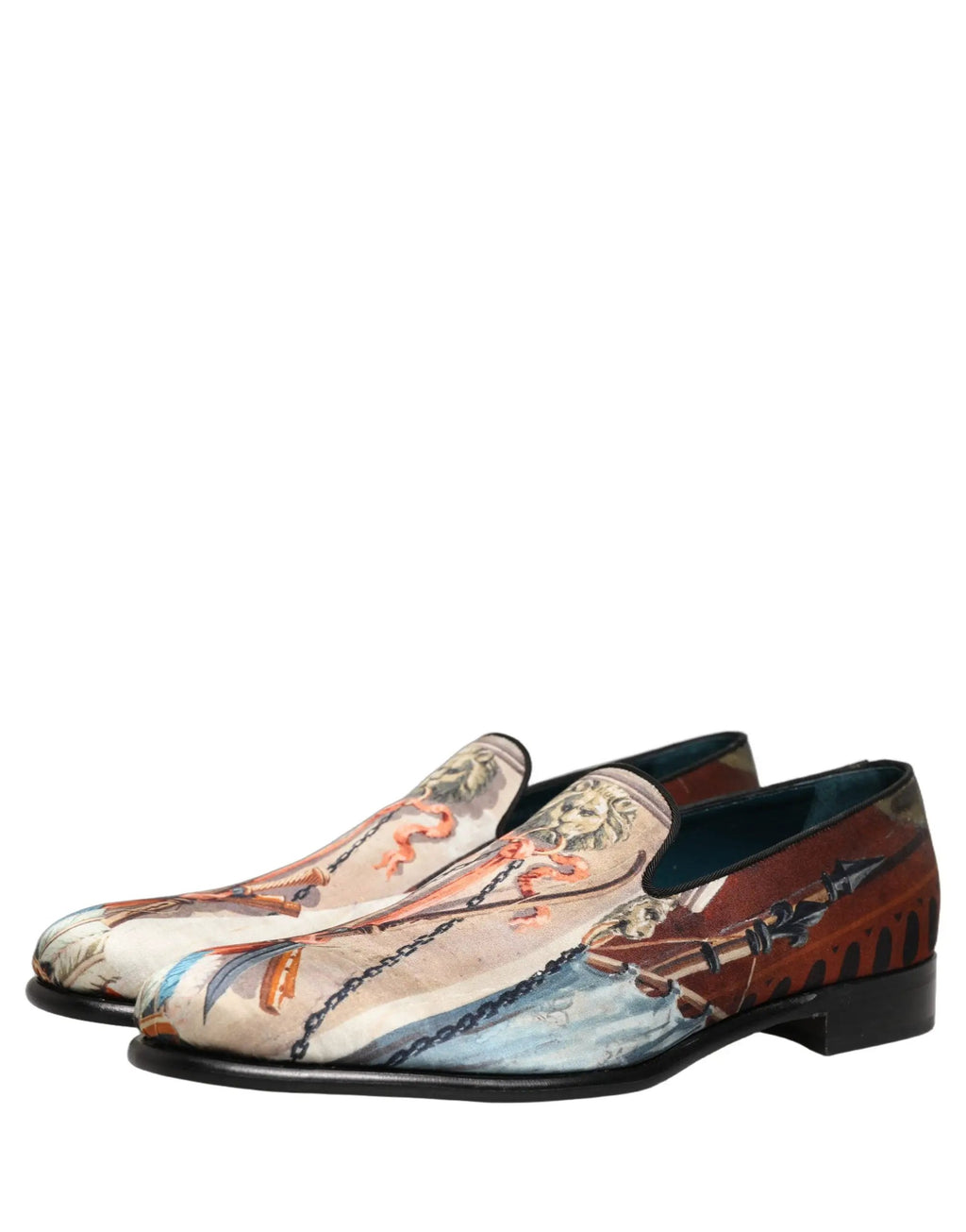Chaussures Richelieu à enfiler Dolce & Gabbana multicolores à imprimé lion