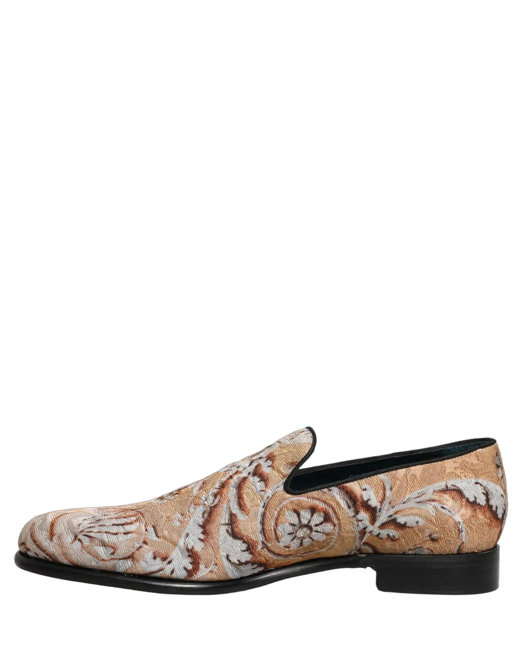 Chaussures de ville mocassins Dolce & Gabbana en brocart beige pour homme