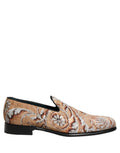 Chaussures de ville mocassins Dolce & Gabbana en brocart beige pour homme