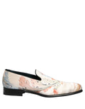 Chaussures Loafers Dolce & Gabbana Blanc Floral Vase Robe à Enfiler