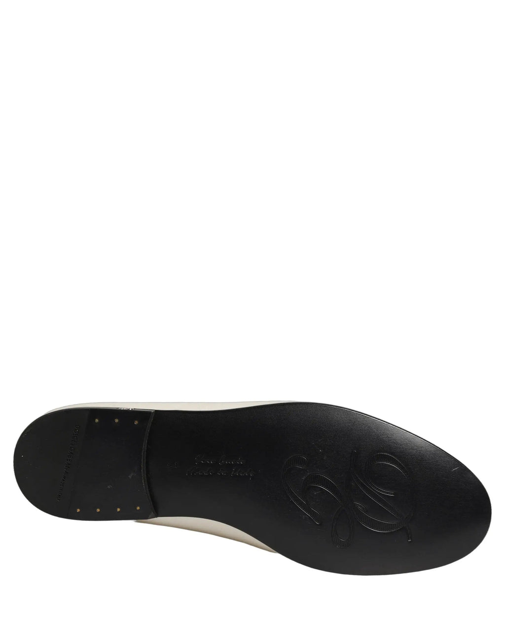 Chaussures plates à enfiler Dolce & Gabbana en satin blanc avec logo