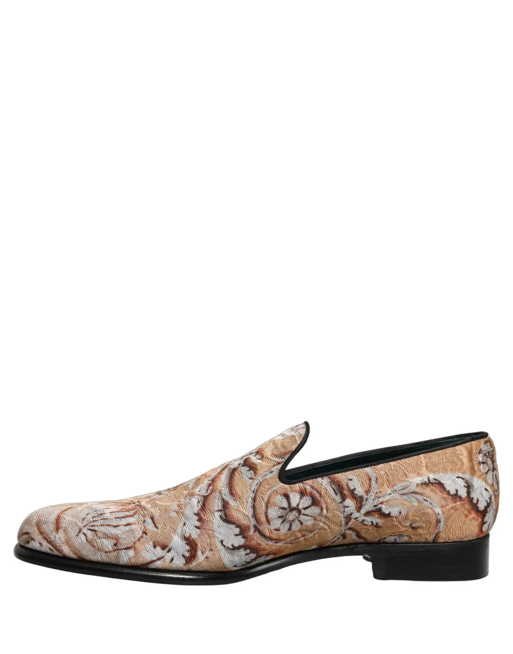 Chaussures Mocassins Homme Dolce & Gabbana Brocart Doré Baroque
