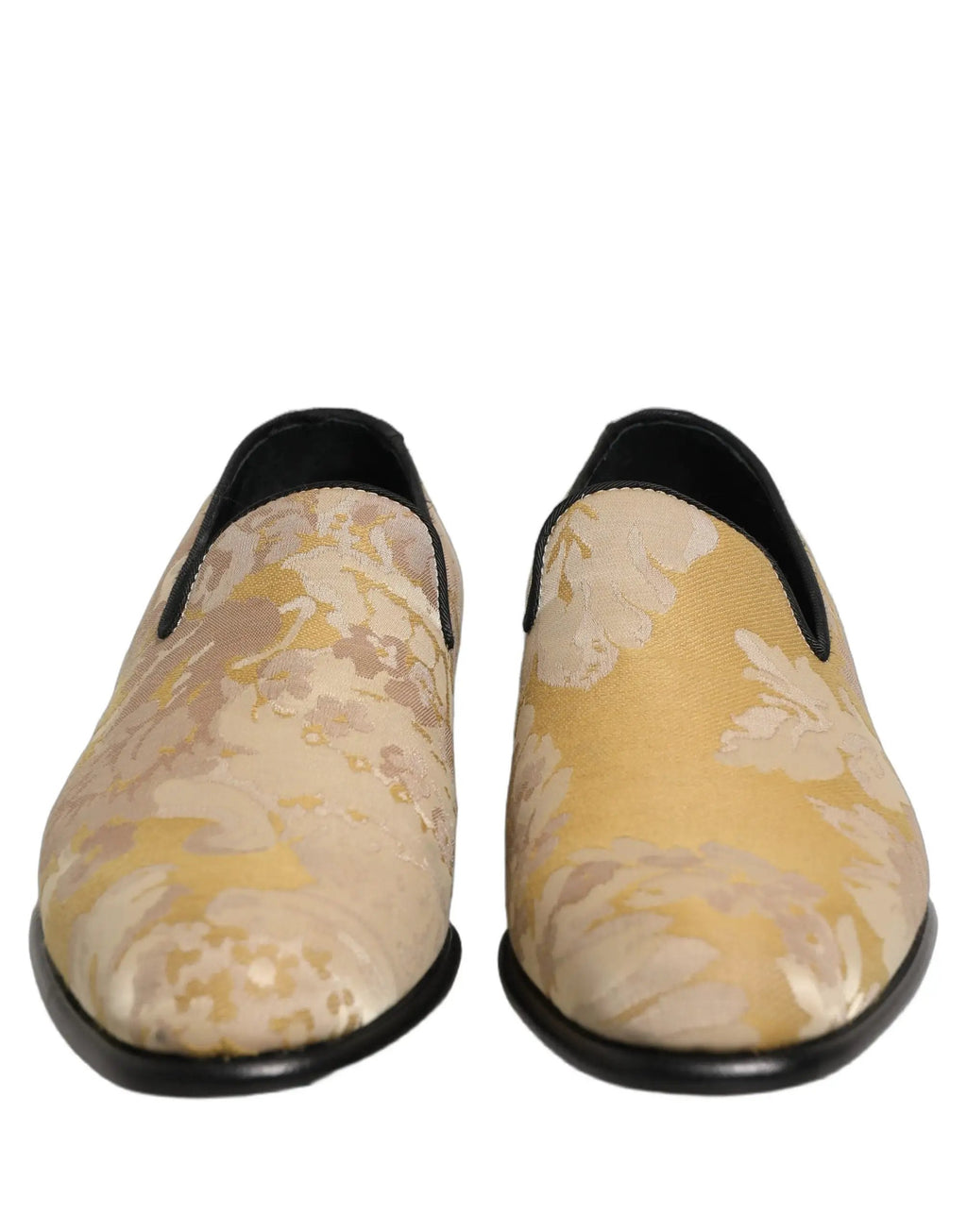 Chaussures mocassins pour homme Dolce & Gabbana en jacquard à imprimé floral doré