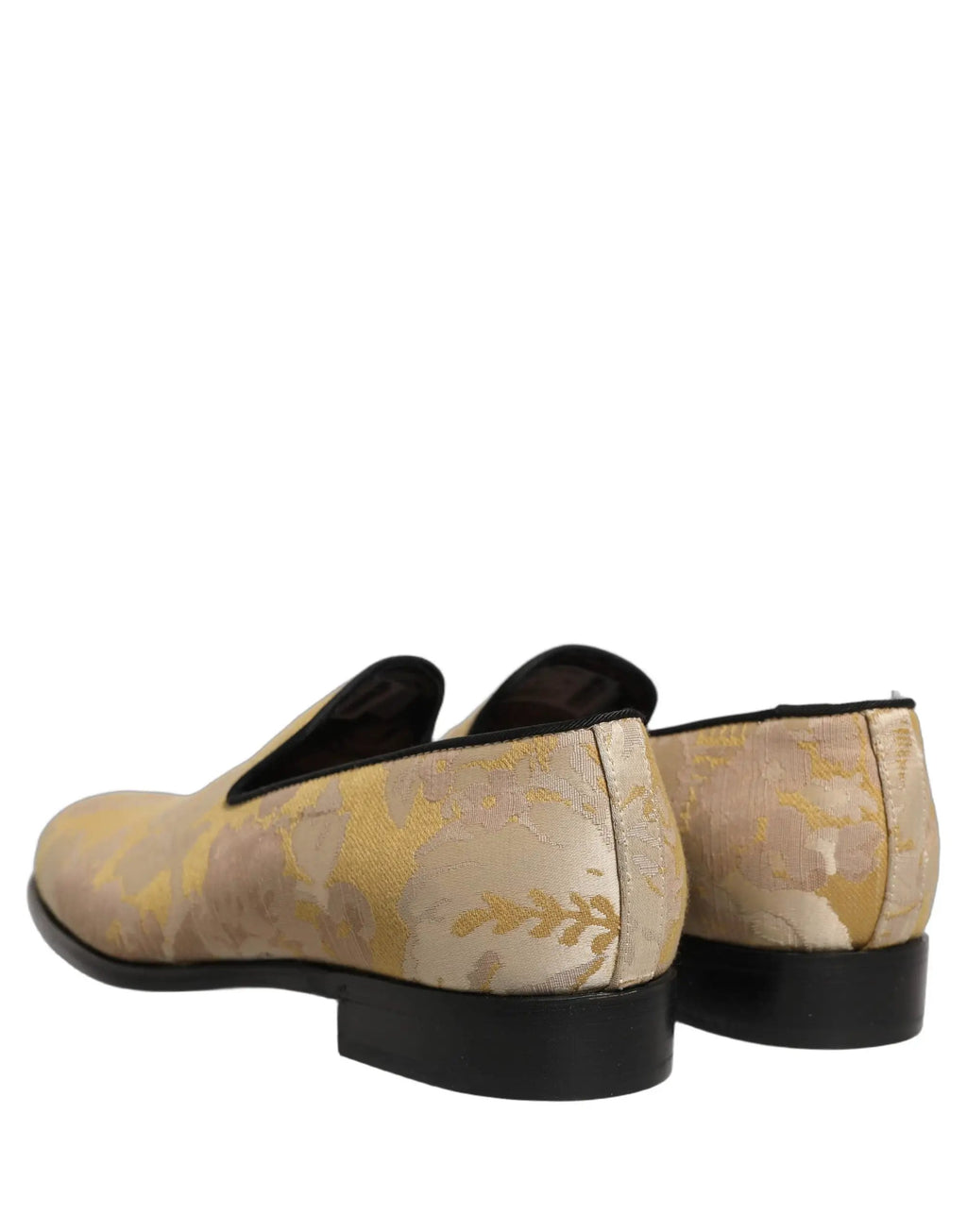 Chaussures mocassins pour homme Dolce & Gabbana en jacquard à imprimé floral doré