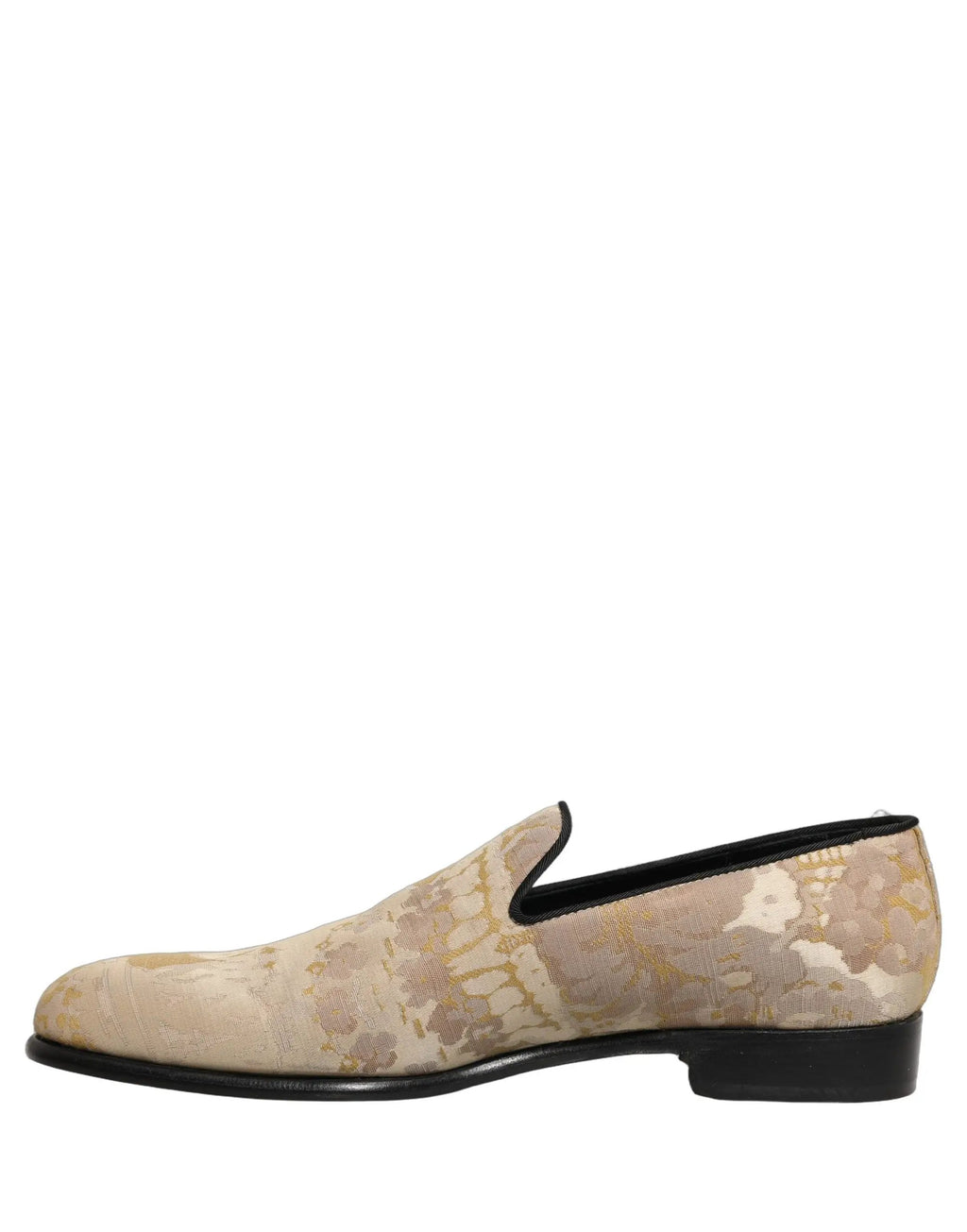 Chaussures mocassins pour homme Dolce & Gabbana en jacquard à imprimé floral doré