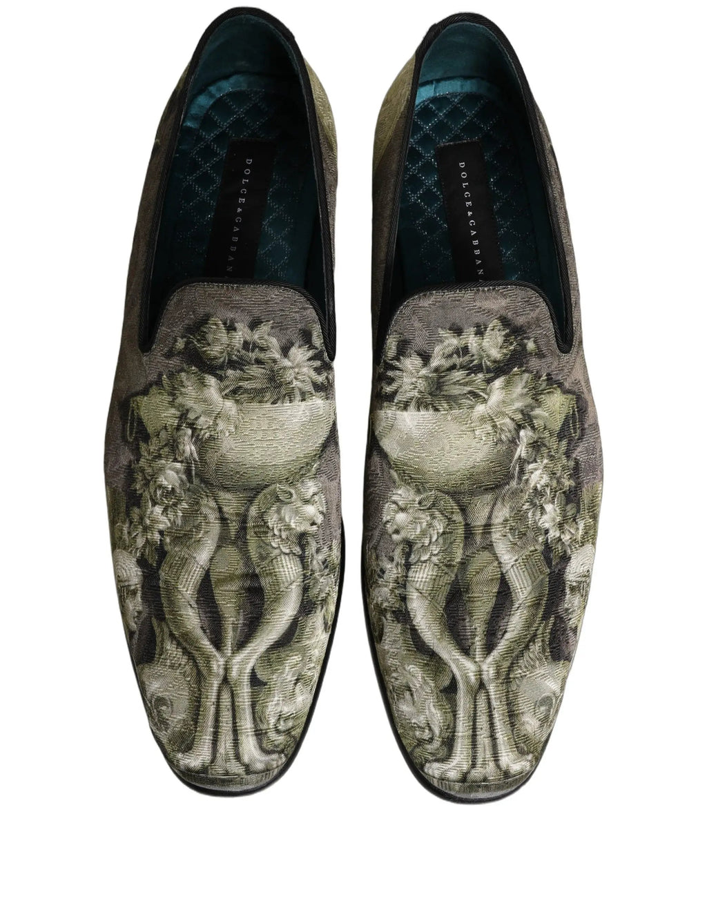 Chaussures Mocassins à Enfiler Dolce & Gabbana Imprimé Baroque Marron