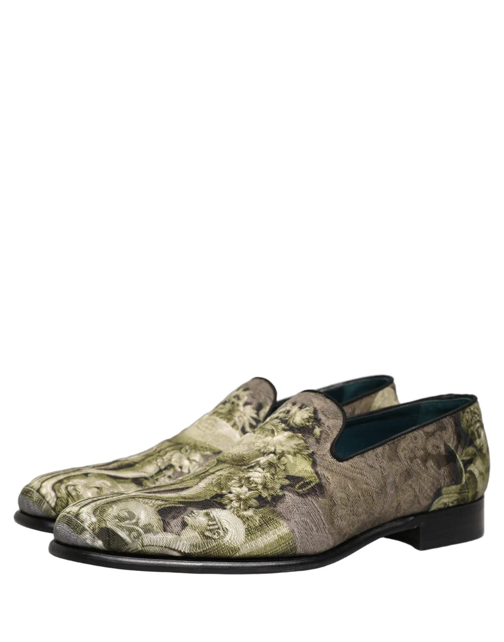 Chaussures Mocassins à Enfiler Dolce & Gabbana Imprimé Baroque Marron
