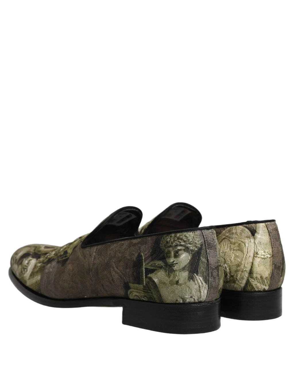 Chaussures Mocassins à Enfiler Dolce & Gabbana Imprimé Baroque Marron