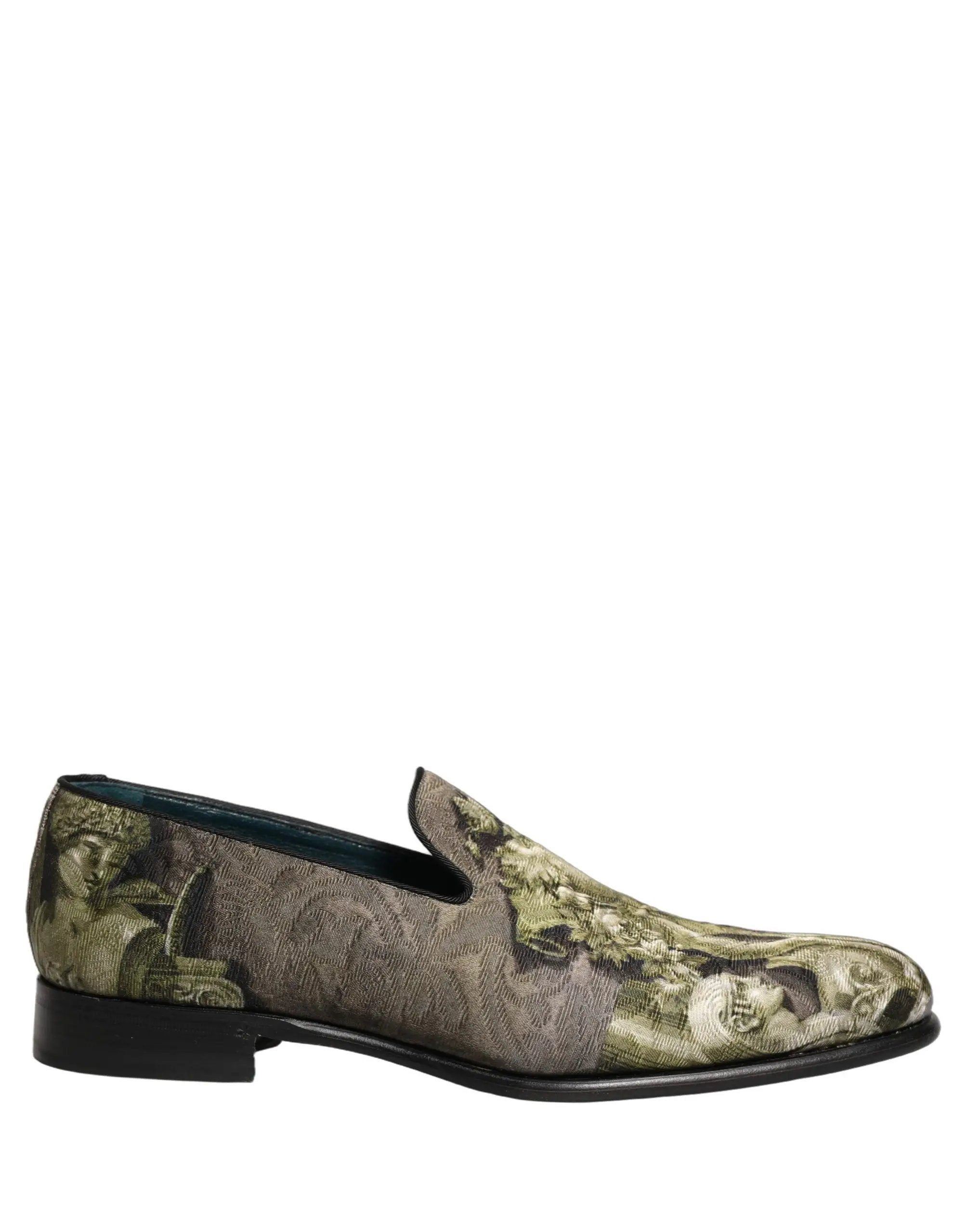 Chaussures Mocassins à Enfiler Dolce & Gabbana Imprimé Baroque Marron