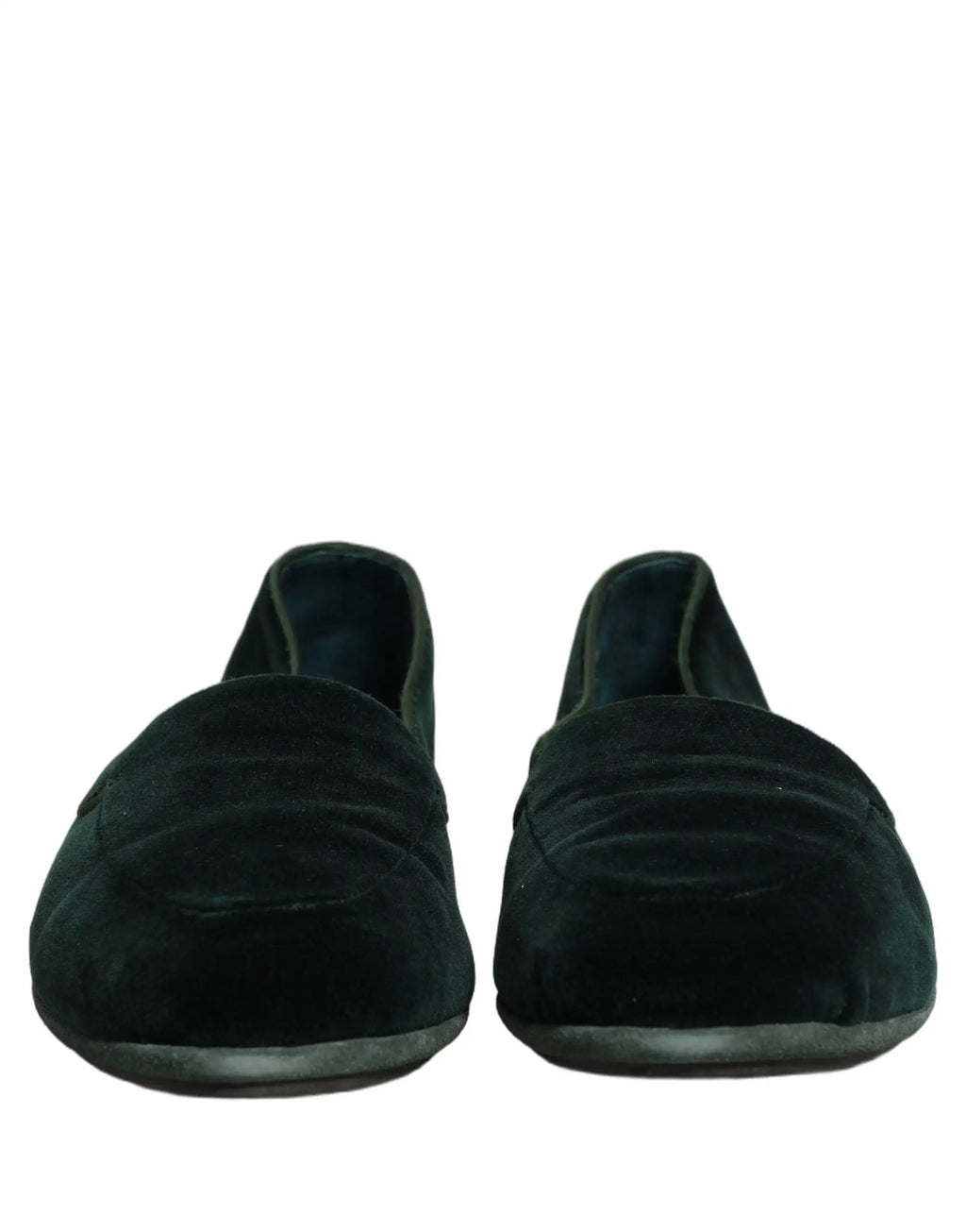 Chaussures mocassins plates à enfiler en velours vert Dolce & Gabbana pour hommes