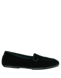 Chaussures mocassins plates à enfiler en velours vert Dolce & Gabbana pour hommes