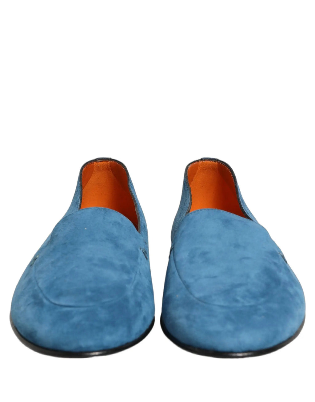 Chaussures mocassins plates à enfiler en velours bleu pour homme Dolce & Gabbana