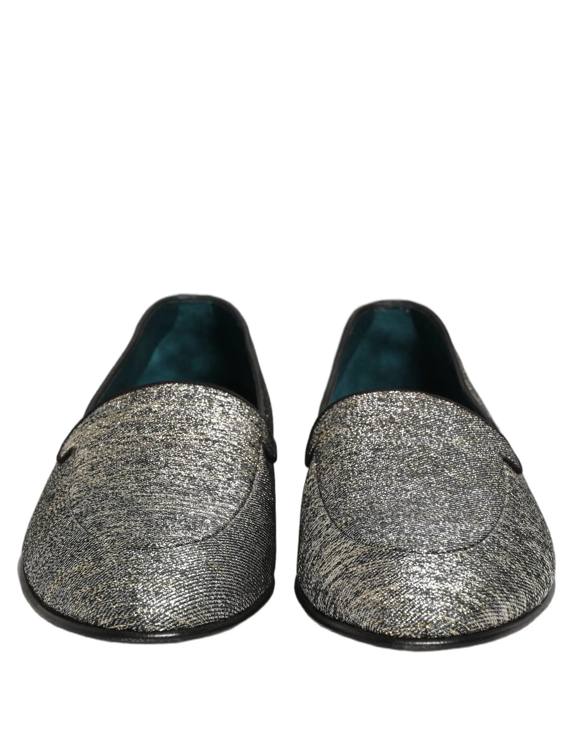 Mocassins de soirée Dolce & Gabbana gris en lurex à paillettes pour homme