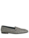 Mocassins de soirée Dolce & Gabbana gris en lurex à paillettes pour homme