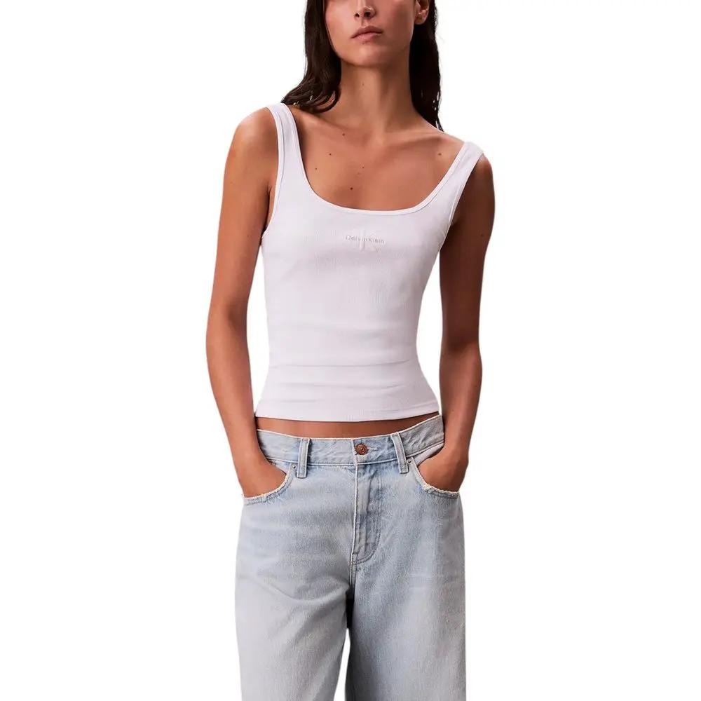 Débardeurs blancs en coton Calvin Klein Jeans