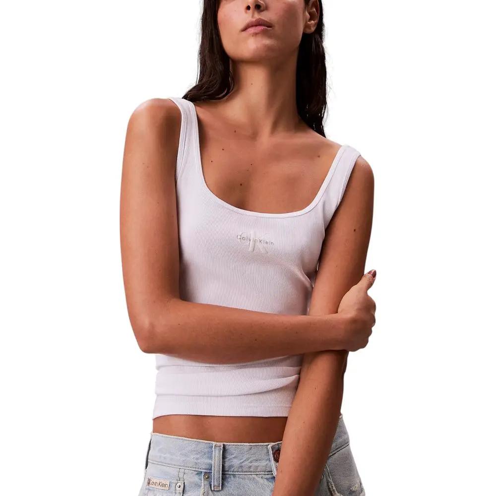 Débardeurs blancs en coton Calvin Klein Jeans