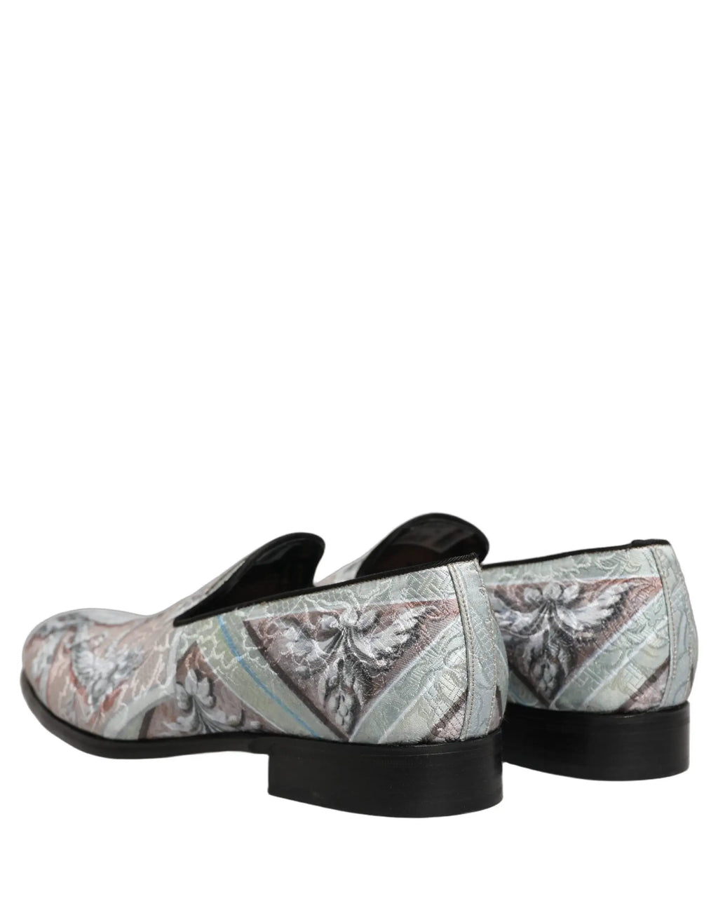 Chaussures Mocassins Dolce & Gabbana en Velours Multicolore avec Robe Baroque