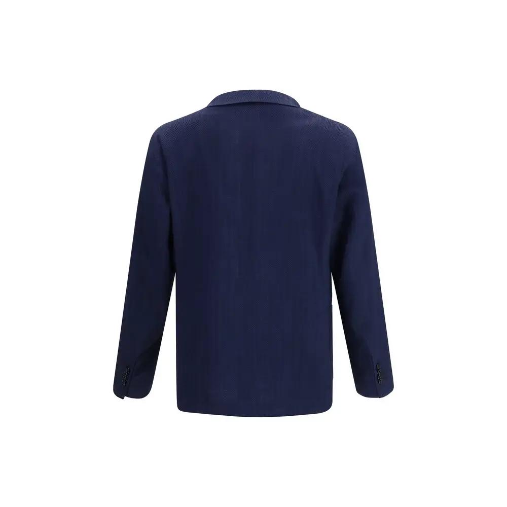 Tagliatore Blue Wool Oves Aries Blazer