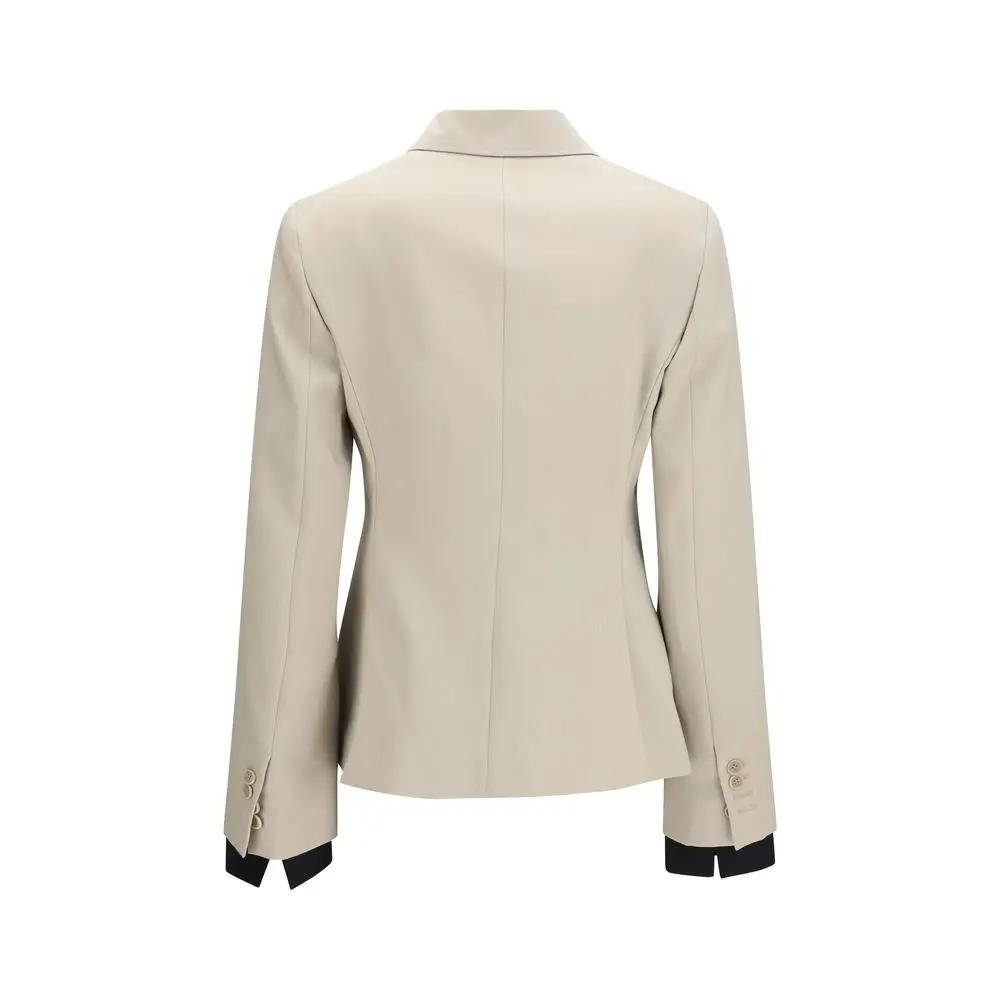 Max Mara Beige Wool Oves Aries Blazer