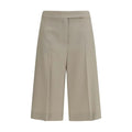 Max Mara Beige Wool Oves Aries Bermuda Shorts