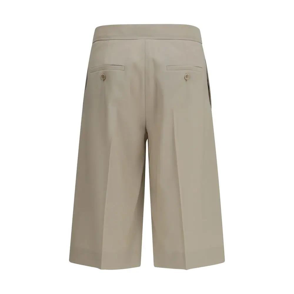 Max Mara Beige Wool Oves Aries Bermuda Shorts