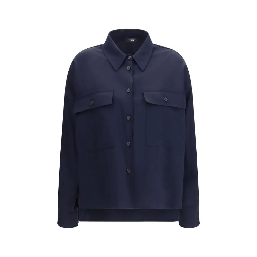 Veste Max Mara Oves Aries en laine bleue