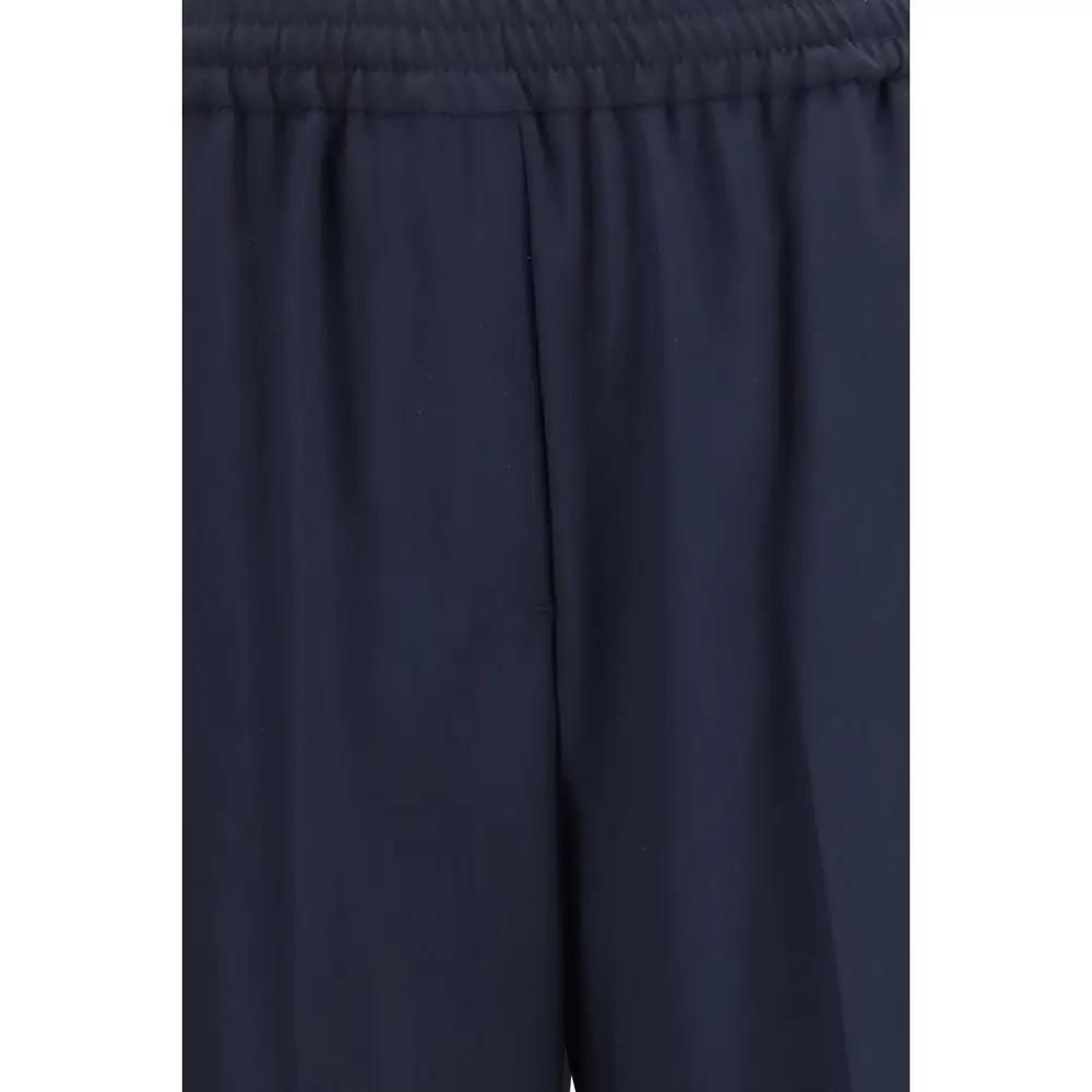 Max Mara Blue Wool Oves Aries Casual Pants
