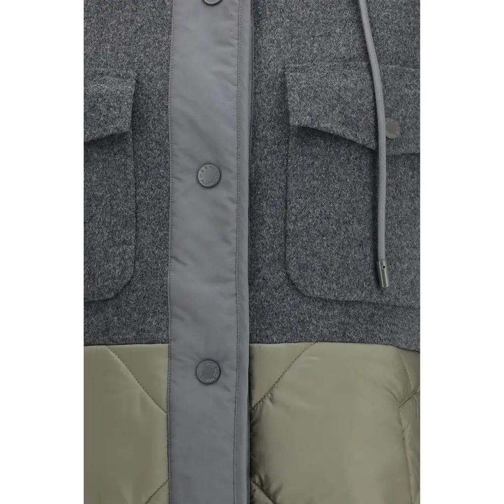 Veste Shell Max Mara en Laine Grise Oves Aries