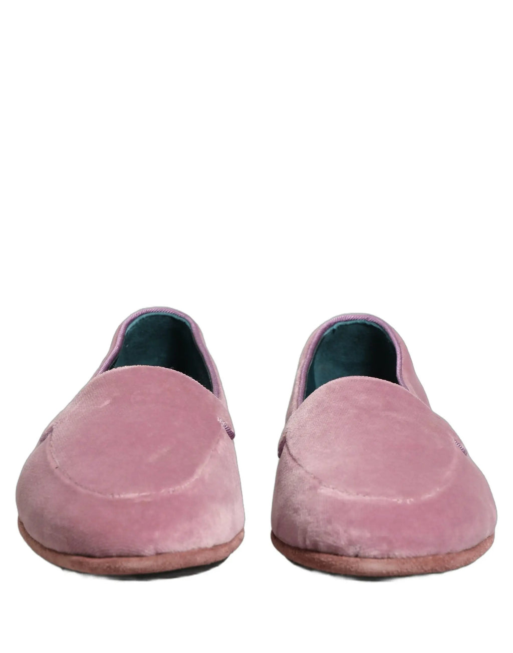 Dolce & Gabbana Pink Velvet Slip On Men Flats Loafers Shoes