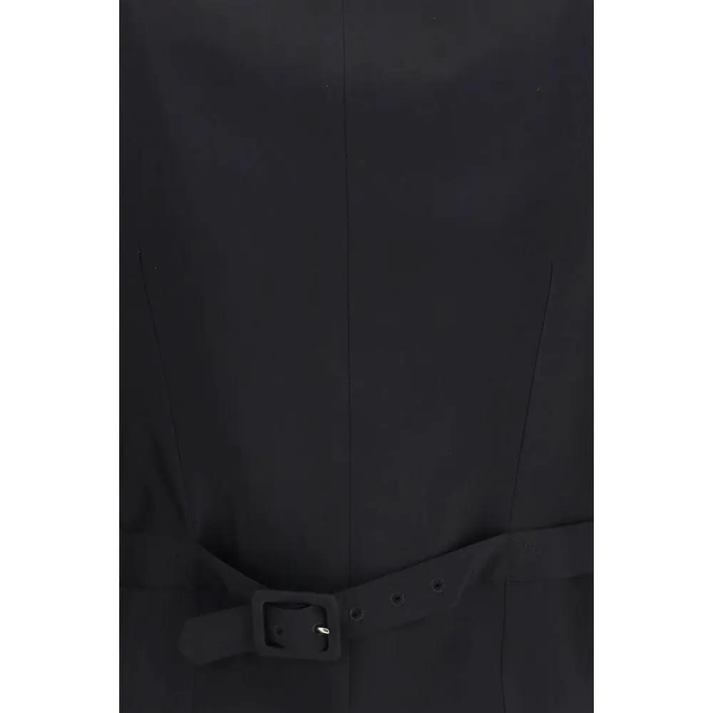 Burberry Brown Wool Oves Aries Sleveless Jacket