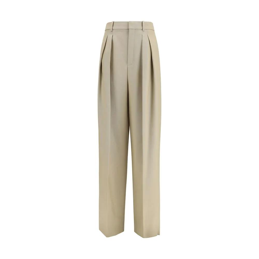 Pantalon Saint Laurent Oves Aries en laine beige