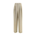 Pantalon Saint Laurent Oves Aries en laine beige