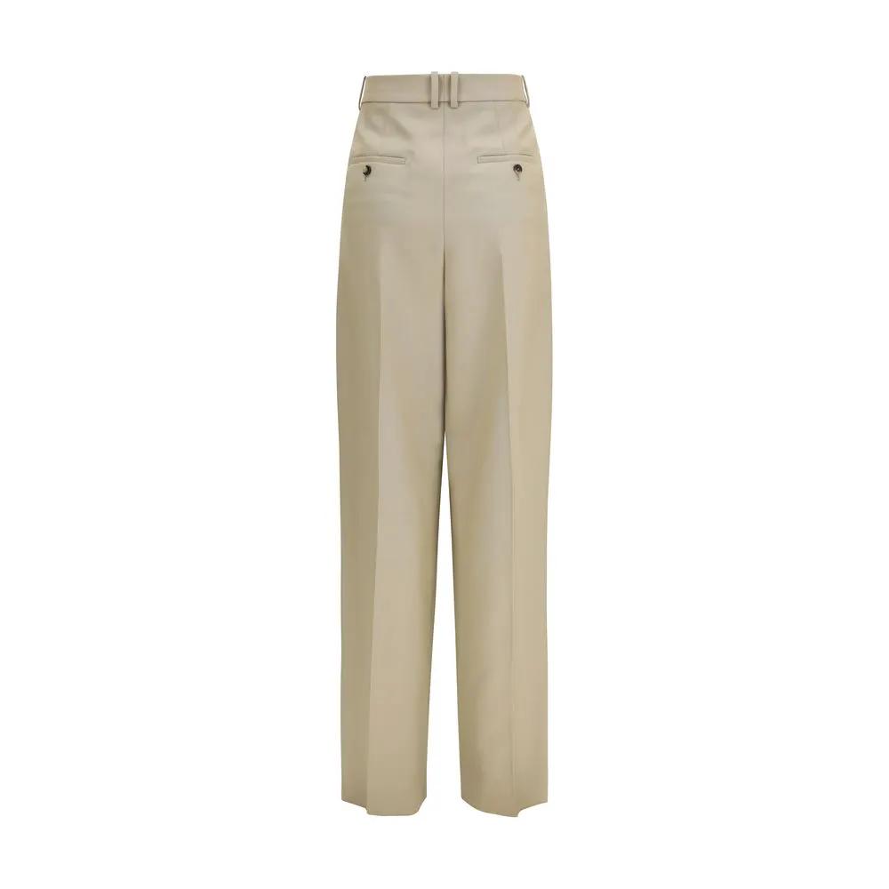 Pantalon Saint Laurent Oves Aries en laine beige