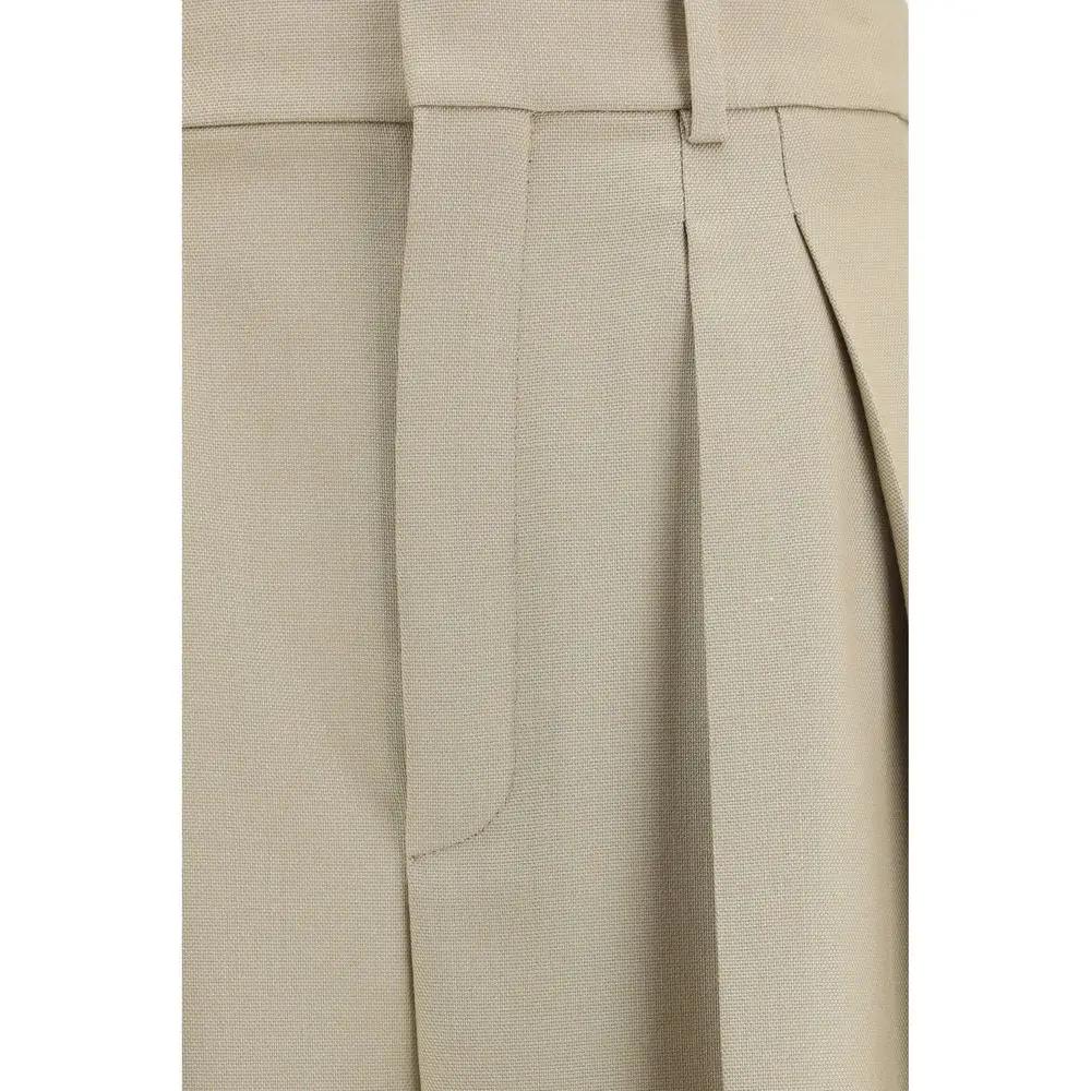 Pantalon Saint Laurent Oves Aries en laine beige