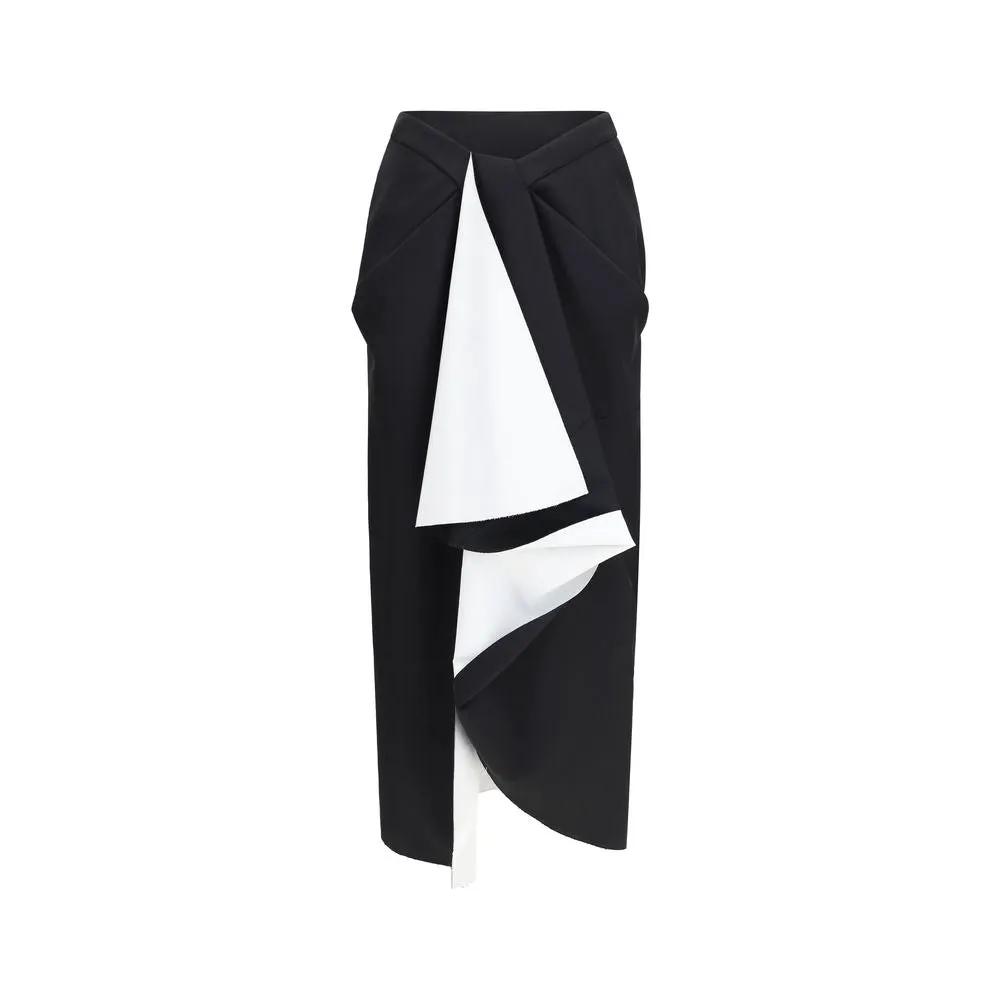 Jupe midi Givenchy en laine noire Oves Aries