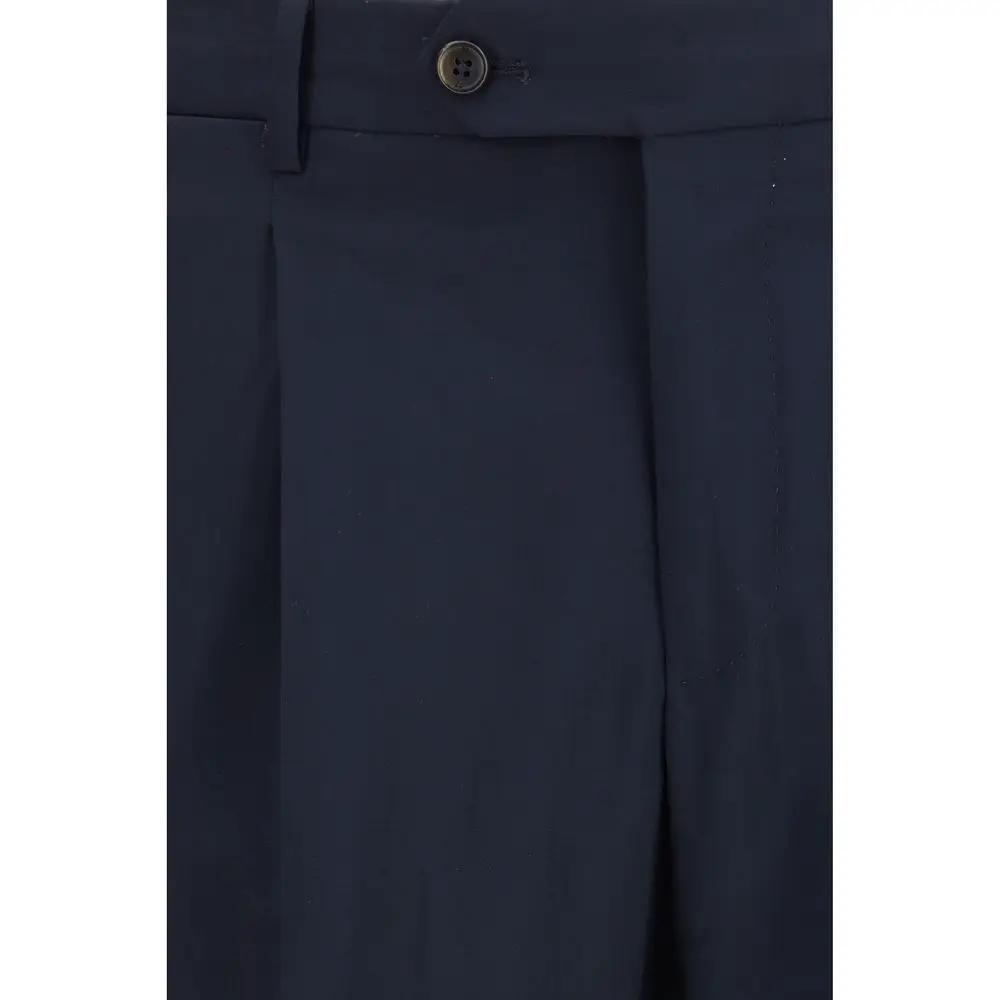 PT Torino Blue Wool Oves Aries Casual Pants