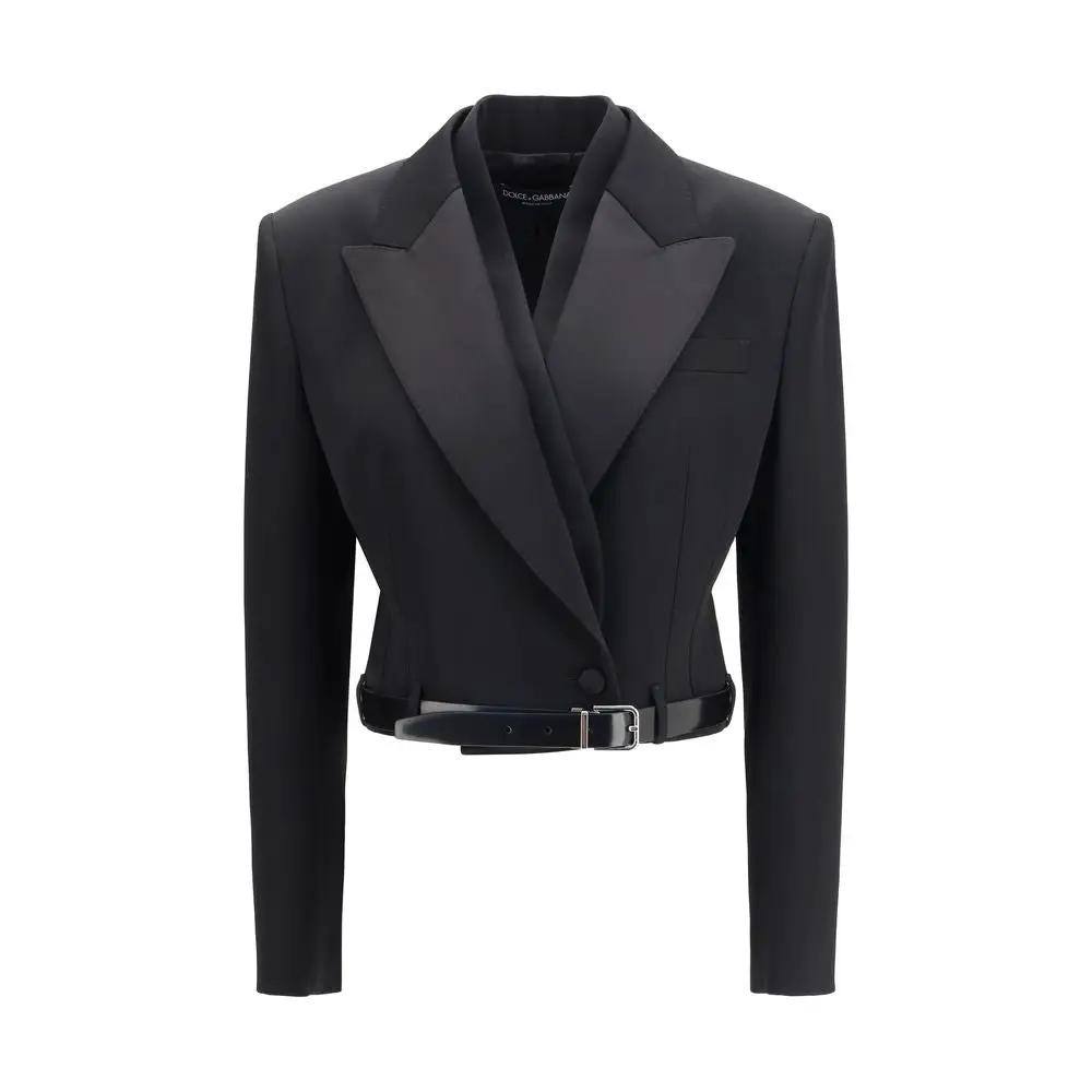 Veste en Laine Noire Dolce & Gabbana Oves Aries